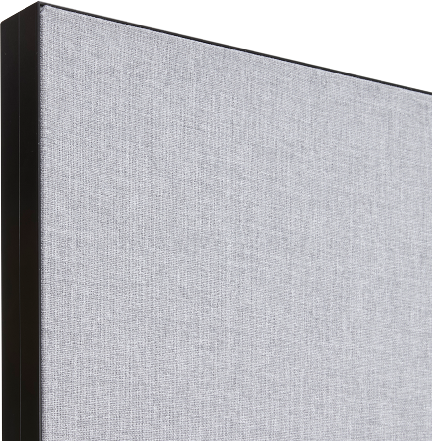 Tussenwand akoestisch, rondom aluminium kader, duo bureau-2