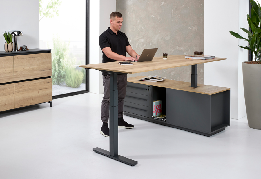 Directiebureau elektrisch Cube hoekopstelling zit-sta-3