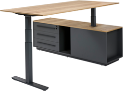 Directiebureau elektrisch Cube hoekopstelling zit-sta
