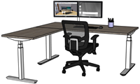 Bureau elektrisch XF390 business hoekopstelling zit-sta-2