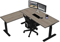 Bureau elektrisch XF390 business hoekopstelling zit-sta